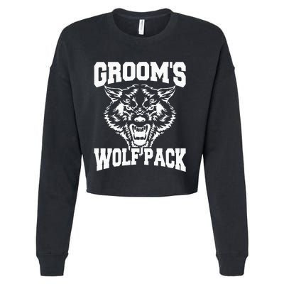 Grooms Wolfpack Bachelor Party Drinking Team Gift Cropped Pullover Crew