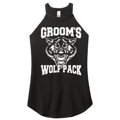 Grooms Wolfpack Bachelor Party Drinking Team Gift Women’s Perfect Tri Rocker Tank