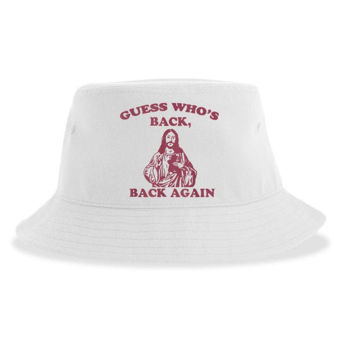 Guess Who's Back? Back Again Happy Easter! Jesus Christ Sustainable Bucket Hat