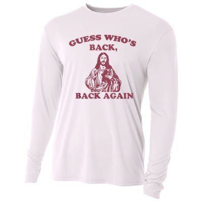 Guess Who's Back? Back Again Happy Easter! Jesus Christ Cooling Performance Long Sleeve Crew