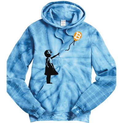 Girl With Btc Balloon Crypto Bitcoin For Cypherpunks Tie Dye Hoodie