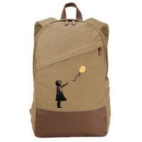 Girl With Btc Balloon Crypto Bitcoin For Cypherpunks Cotton Canvas Backpack