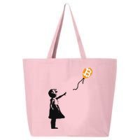 Girl With Btc Balloon Crypto Bitcoin For Cypherpunks 25L Jumbo Tote