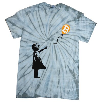 Girl With Btc Balloon Crypto Bitcoin For Cypherpunks Tie-Dye T-Shirt