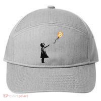 Girl With Btc Balloon Crypto Bitcoin For Cypherpunks 7-Panel Snapback Hat