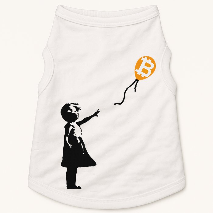 Girl With Btc Balloon Crypto Bitcoin For Cypherpunks Doggie Tank