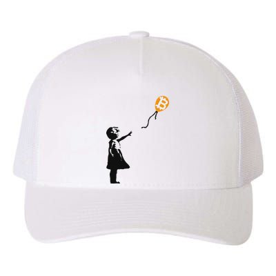 Girl With Btc Balloon Crypto Bitcoin For Cypherpunks Yupoong Adult 5-Panel Trucker Hat