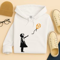 Girl With Btc Balloon Crypto Bitcoin For Cypherpunks Hoodie