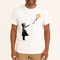 Girl With Btc Balloon Crypto Bitcoin For Cypherpunks Tall T-Shirt