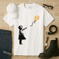 Girl With Btc Balloon Crypto Bitcoin For Cypherpunks Tall T-Shirt