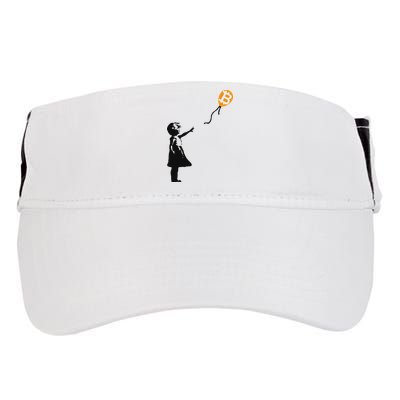 Girl With Btc Balloon Crypto Bitcoin For Cypherpunks Adult Drive Performance Visor