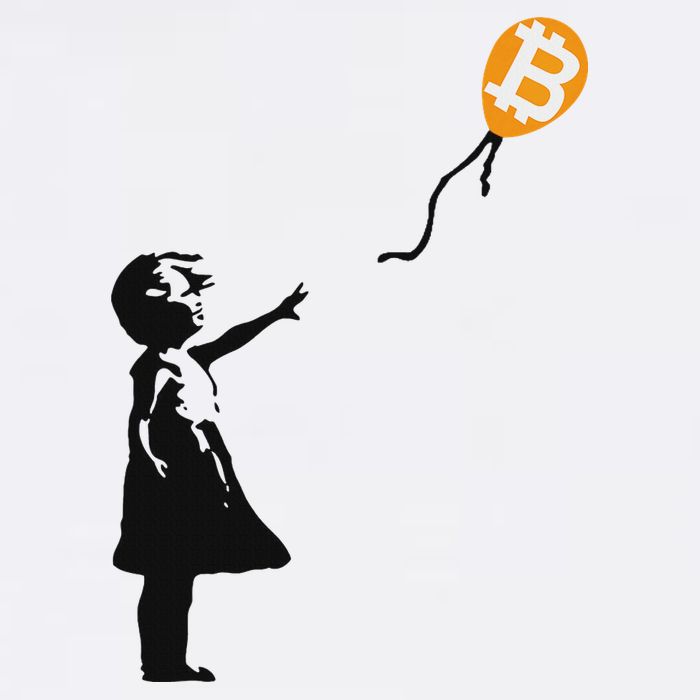 Girl With Btc Balloon Crypto Bitcoin For Cypherpunks Bucket Hat