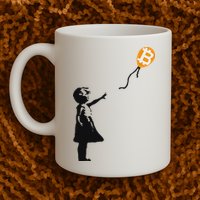 Girl With Btc Balloon Crypto Bitcoin For Cypherpunks Mug