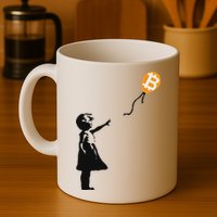 Girl With Btc Balloon Crypto Bitcoin For Cypherpunks Mug
