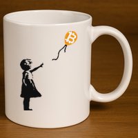 Girl With Btc Balloon Crypto Bitcoin For Cypherpunks 11oz C Handle Ceramic Mug
