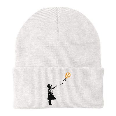 Girl With Btc Balloon Crypto Bitcoin For Cypherpunks Beanie