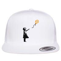Girl With Btc Balloon Crypto Bitcoin For Cypherpunks Flatbill Hat