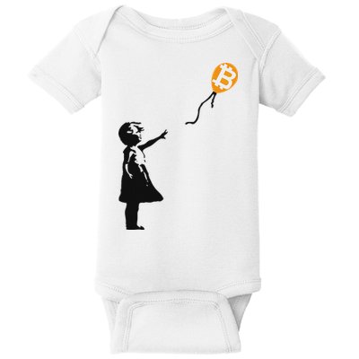 Girl With Btc Balloon Crypto Bitcoin For Cypherpunks Baby Bodysuit