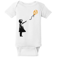Girl With Btc Balloon Crypto Bitcoin For Cypherpunks Baby Bodysuit