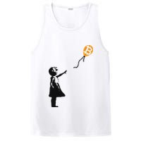 Girl With Btc Balloon Crypto Bitcoin For Cypherpunks PosiCharge Competitor Tank