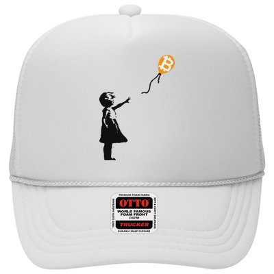 Girl With Btc Balloon Crypto Bitcoin For Cypherpunks Trucker Hat