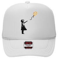 Girl With Btc Balloon Crypto Bitcoin For Cypherpunks Trucker Hat