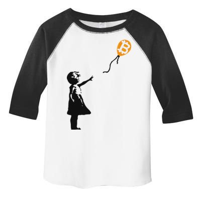 Girl With Btc Balloon Crypto Bitcoin For Cypherpunks Toddler Fine Jersey T-Shirt