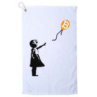 Girl With Btc Balloon Crypto Bitcoin For Cypherpunks Golf Towel