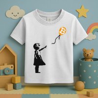 Girl With Btc Balloon Crypto Bitcoin For Cypherpunks Toddler T-Shirt