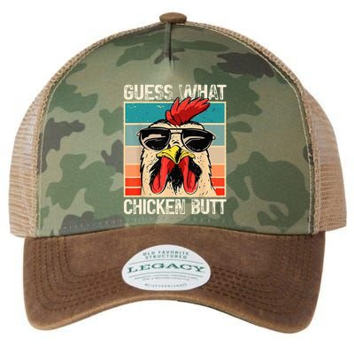 Guess What Chicken Butt Funny Chicken Meme Legacy Tie Dye Trucker Hat
