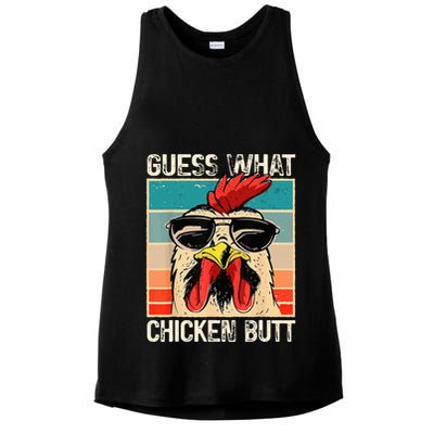 Guess What Chicken Butt Funny Chicken Meme Ladies PosiCharge Tri-Blend Wicking Tank
