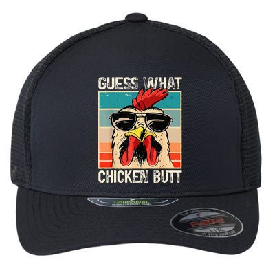 Guess What Chicken Butt Funny Chicken Meme Flexfit Unipanel Trucker Cap