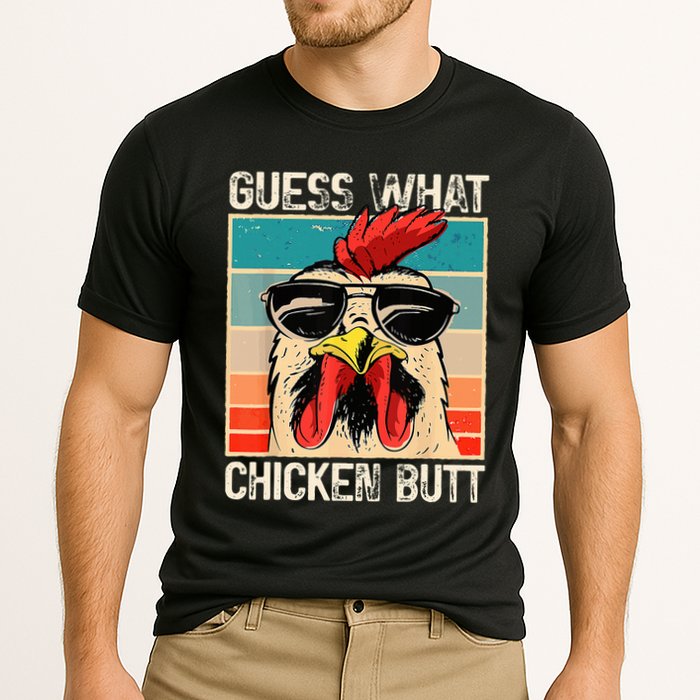 Guess What Chicken Butt Funny Chicken Meme Performance Shirt
