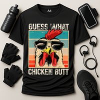 Guess What Chicken Butt Funny Chicken Meme Performance Shirt