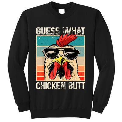 Guess What Chicken Butt Funny Chicken Meme Sweatshirt