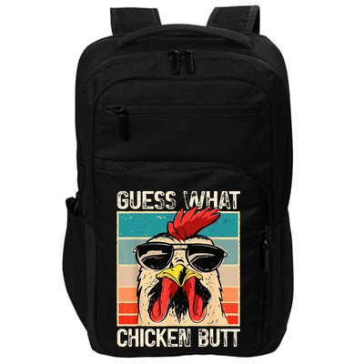 Guess What Chicken Butt Funny Chicken Meme Impact Tech Backpack