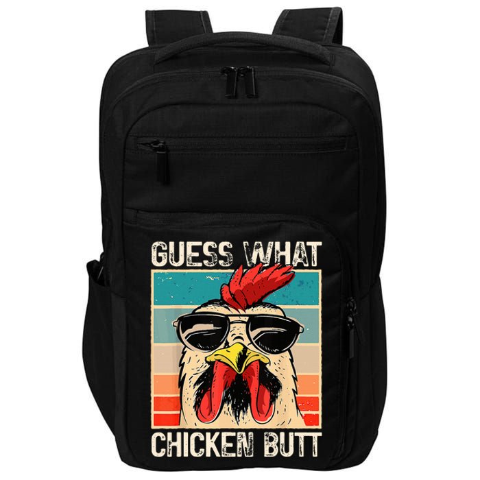 Guess What Chicken Butt Funny Chicken Meme Impact Tech Backpack