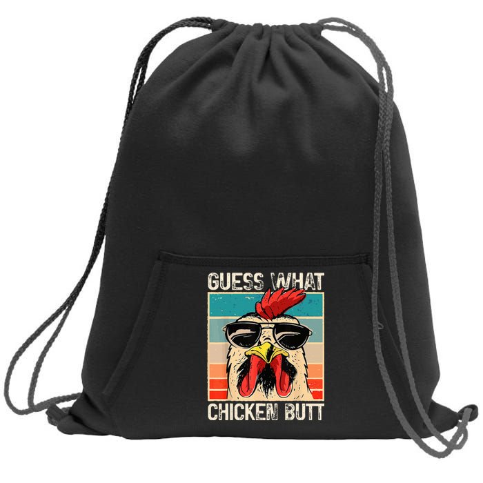 Guess What Chicken Butt Funny Chicken Meme Sweatshirt Cinch Pack Bag