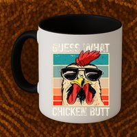 Guess What Chicken Butt Funny Chicken Meme Mug