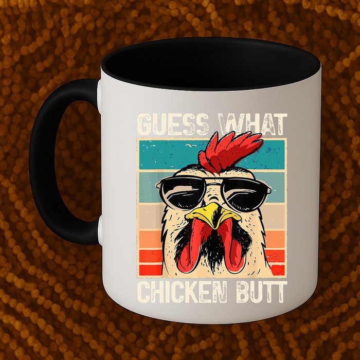 Guess What Chicken Butt Funny Chicken Meme Mug