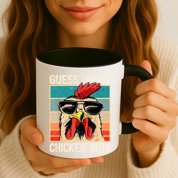 Guess What Chicken Butt Funny Chicken Meme Mug