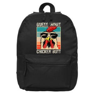 Guess What Chicken Butt Funny Chicken Meme 16 in Basic Backpack