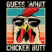Guess What Chicken Butt Funny Chicken Meme 16 in Basic Backpack