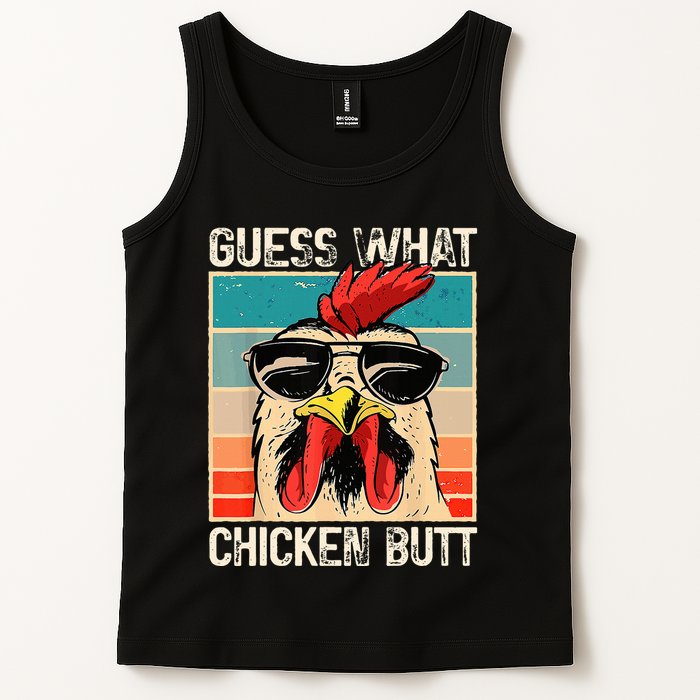 Guess What Chicken Butt Funny Chicken Meme Tank Top