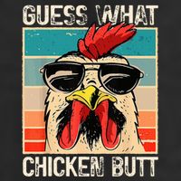 Guess What Chicken Butt Funny Chicken Meme Golf Towel