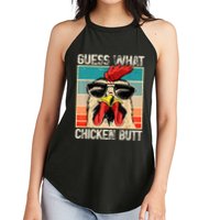 Guess What Chicken Butt Funny Chicken Meme Women's Perfect Tri Rocker Tank