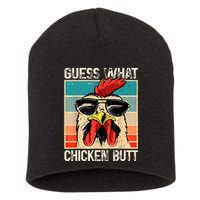Guess What Chicken Butt Funny Chicken Meme Short Acrylic Beanie