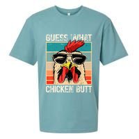 Guess What Chicken Butt Funny Chicken Meme Sueded Cloud Jersey T-Shirt