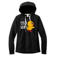 Guess What Chicken Butt For Egg Farming And Hen Rooster Farm Women's Fleece Hoodie