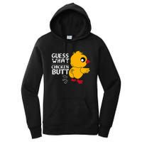 Guess What Chicken Butt For Egg Farming And Hen Rooster Farm Women's Pullover Hoodie